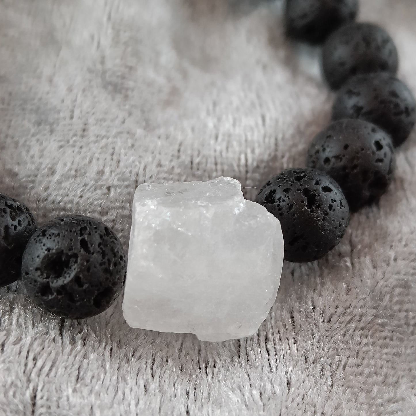 Large Quartz Stone Statement Bracelet