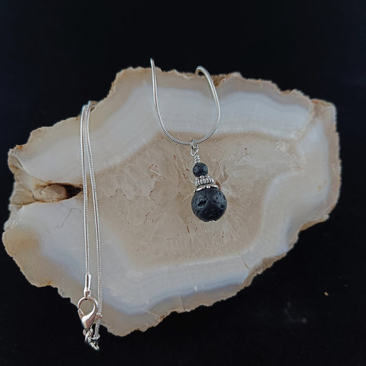 Elegant Lava Stone Necklace