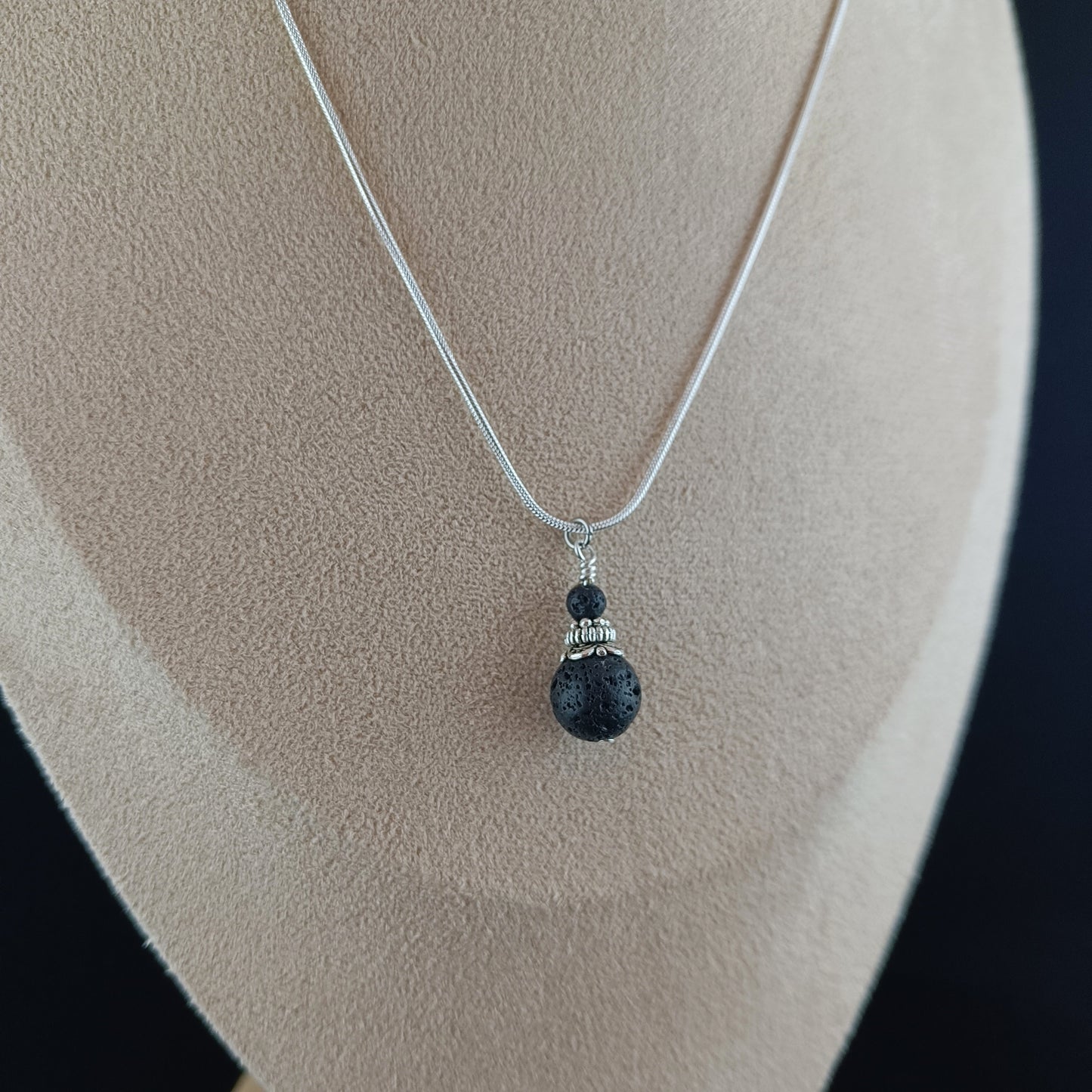Elegant Lava Stone Necklace