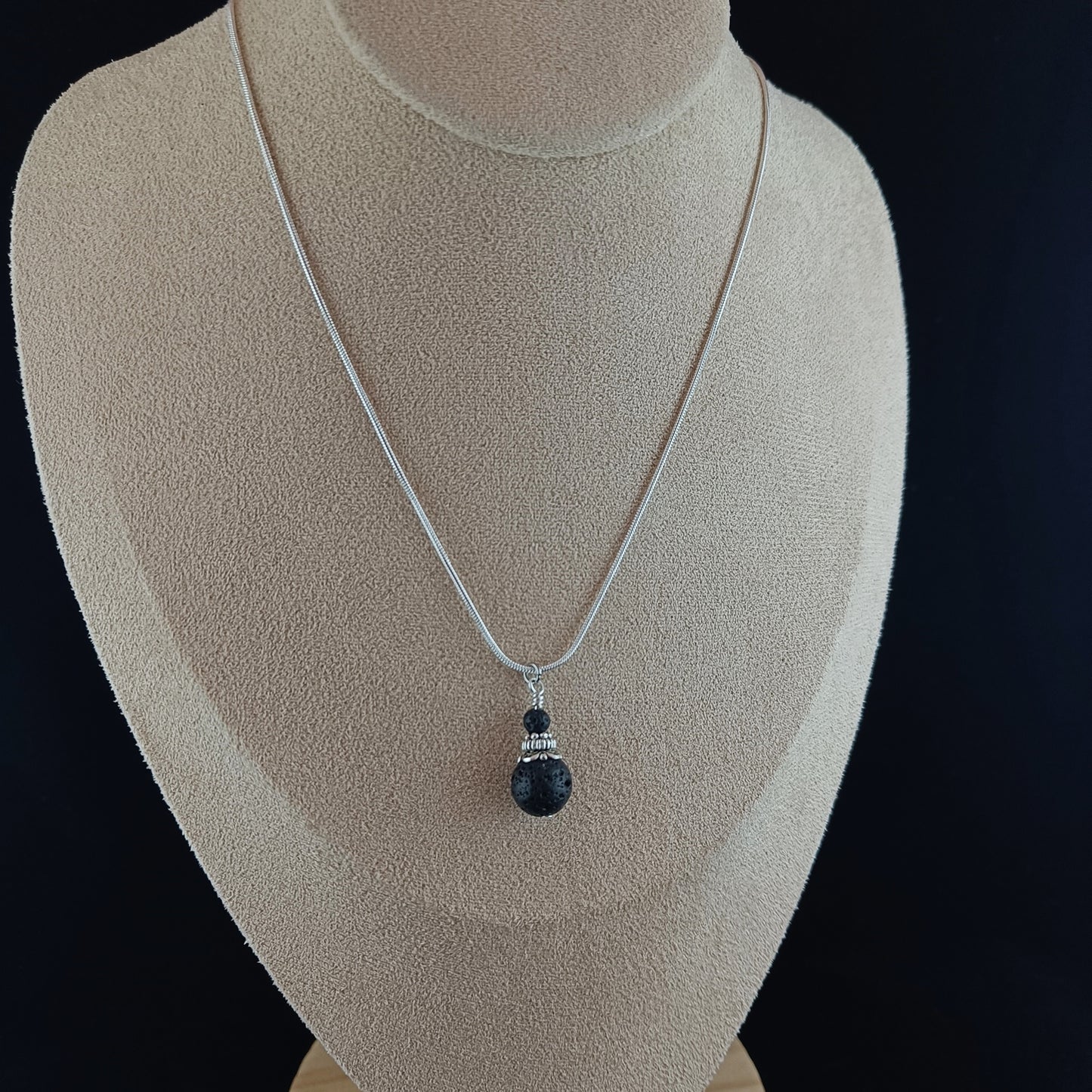 Elegant Lava Stone Necklace