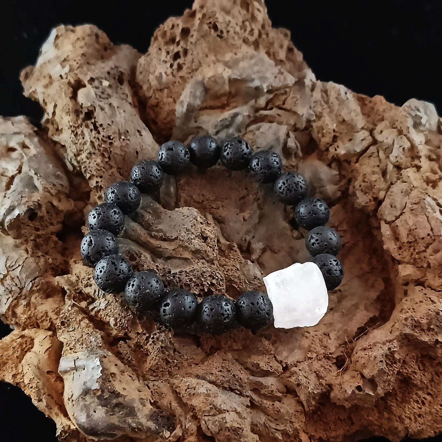 Large Quartz Stone Statement Bracelet