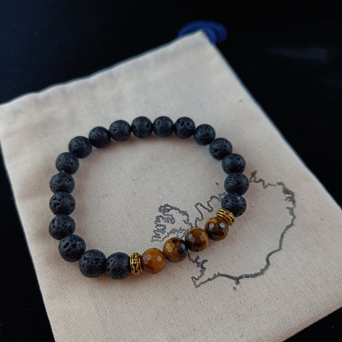 Tigers Eye Lava Bracelet