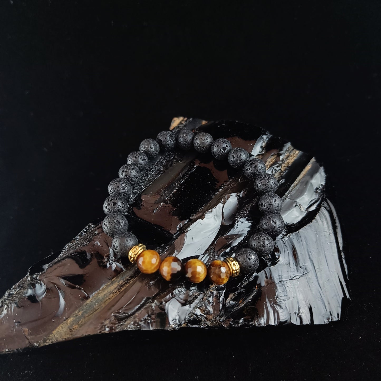 Tigers Eye Lava Bracelet