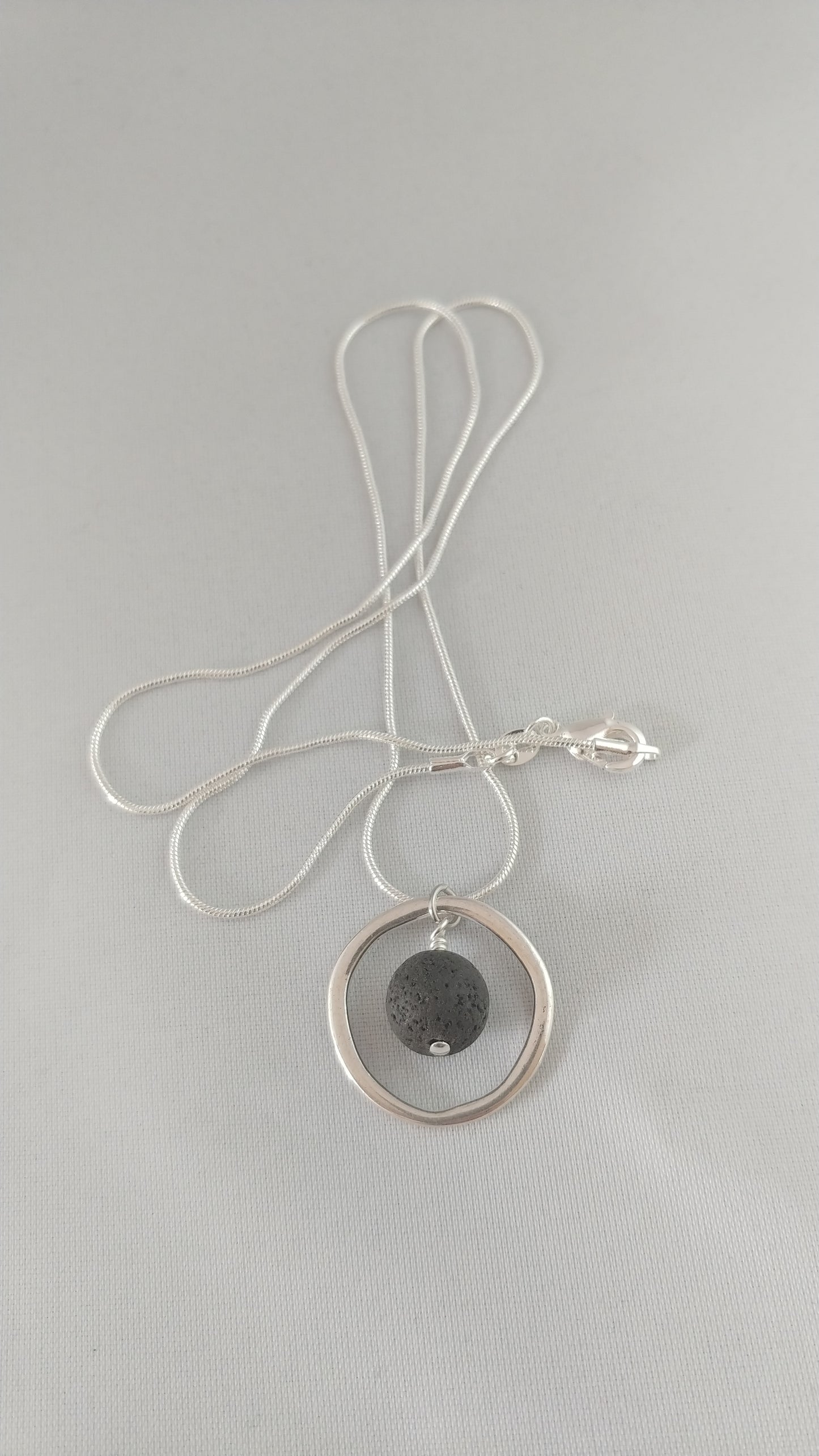 Circle Lava Set with Circle Earrings and Circle Necklace