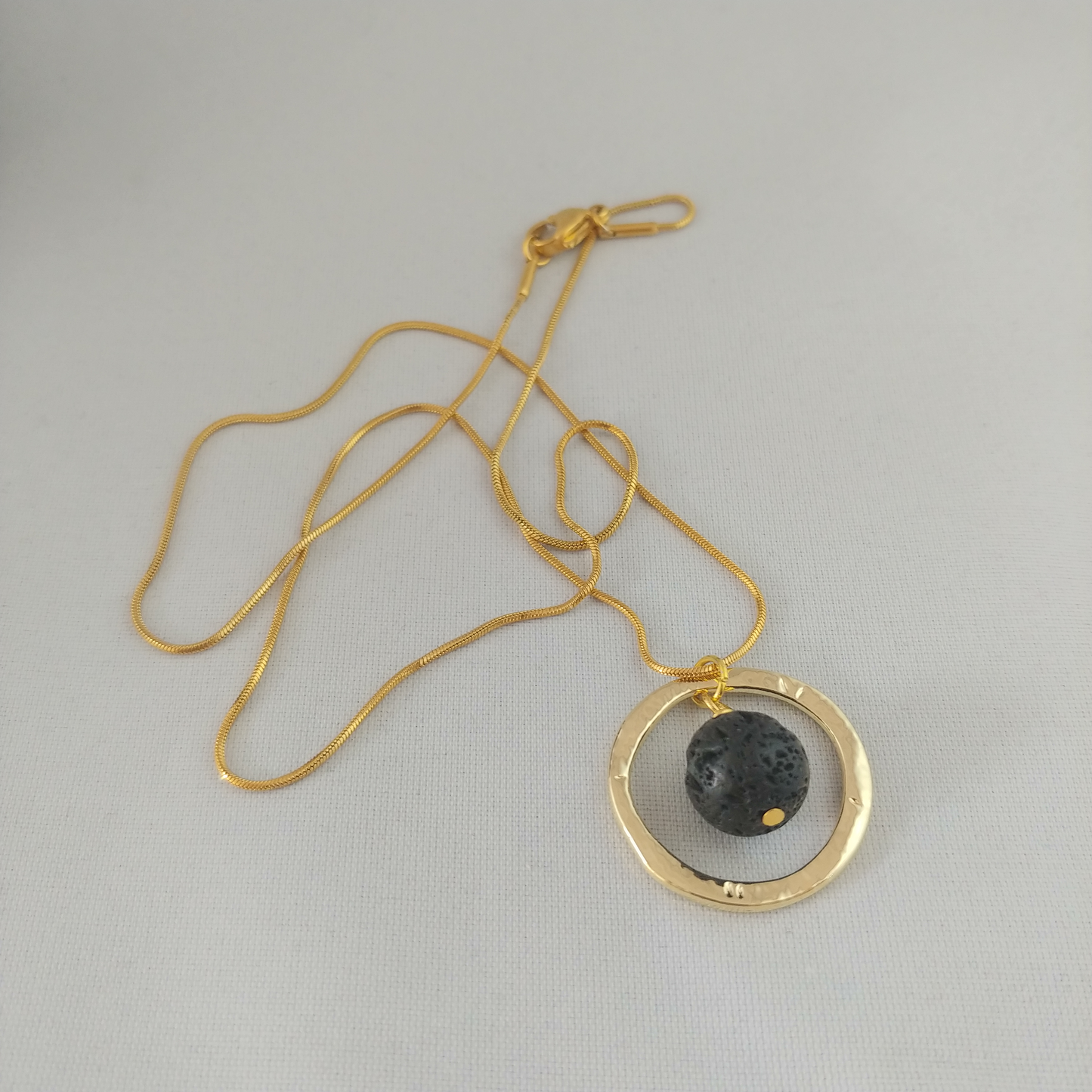 Golden Circle Lava Set with Golden Circle Earrings and Golden Circle Necklace