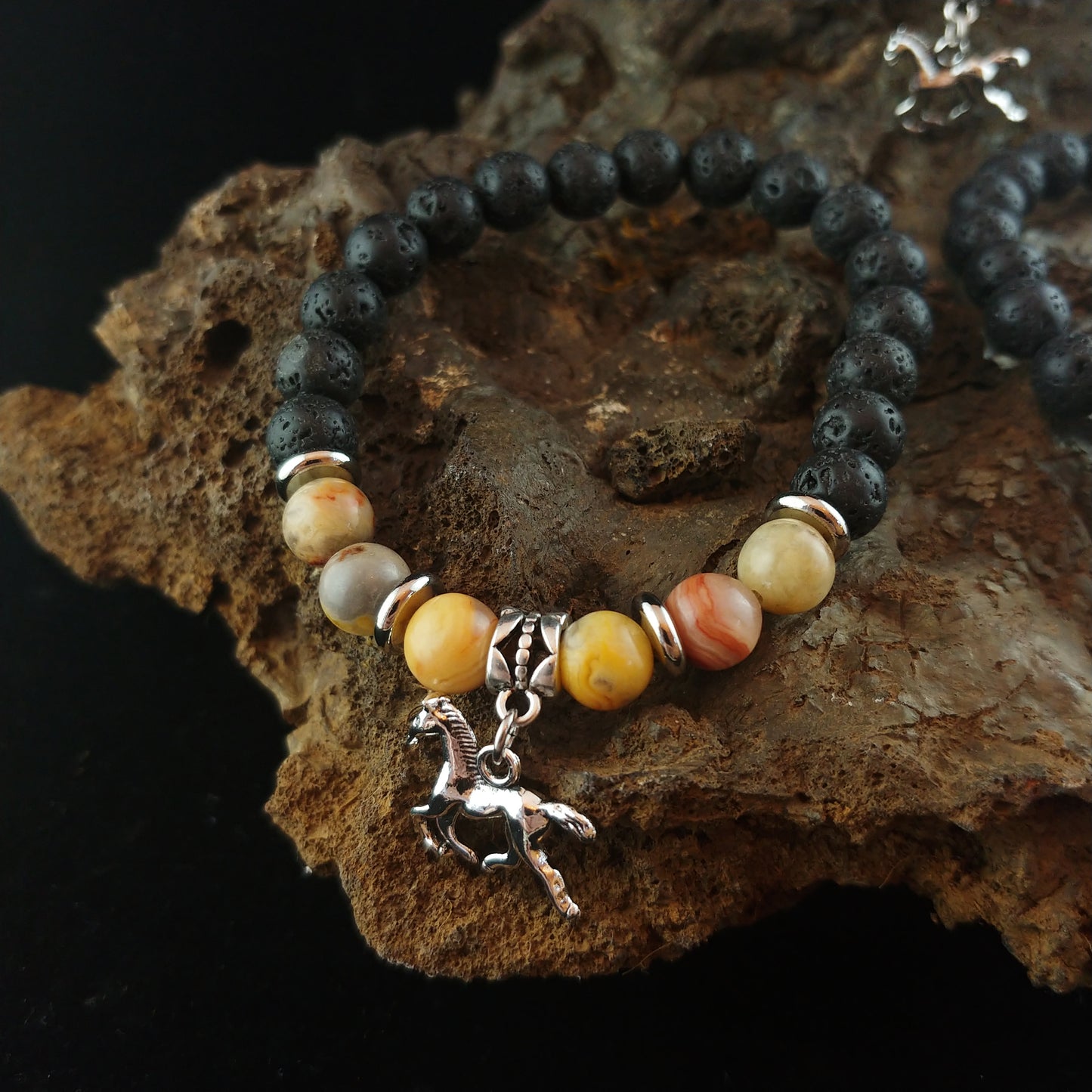Icelandic Horse Lava Bracelets