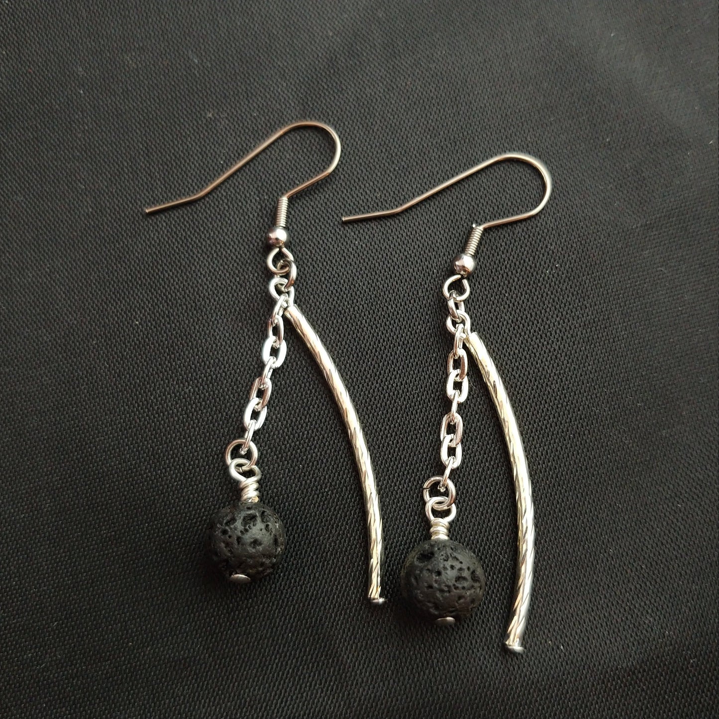 Chain Lava Earrings - Powerful Chain Earrings Handmade in Iceland
