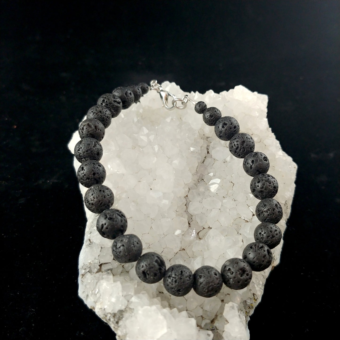 Basic Wired Lava Bracelet with Lobster Clasp