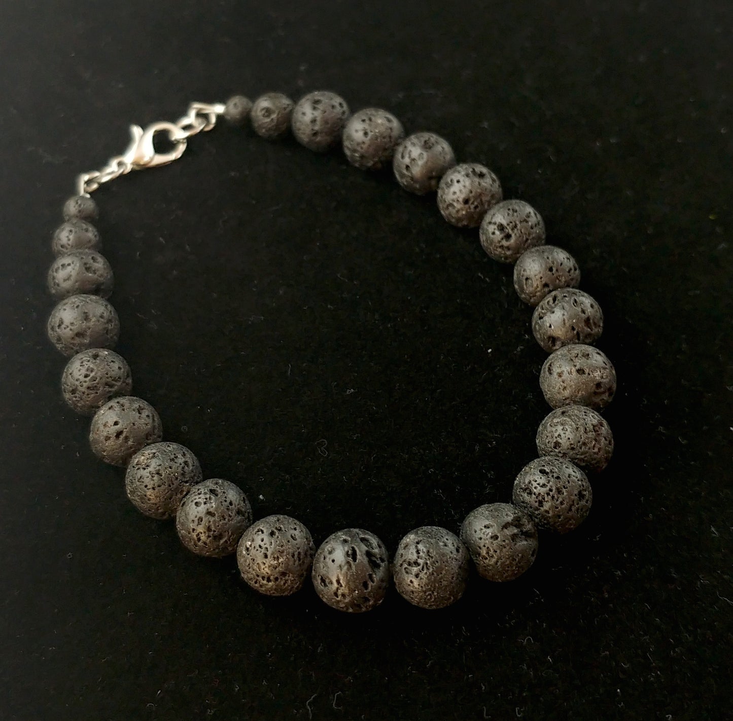 Basic Wired Lava Bracelet with Lobster Clasp