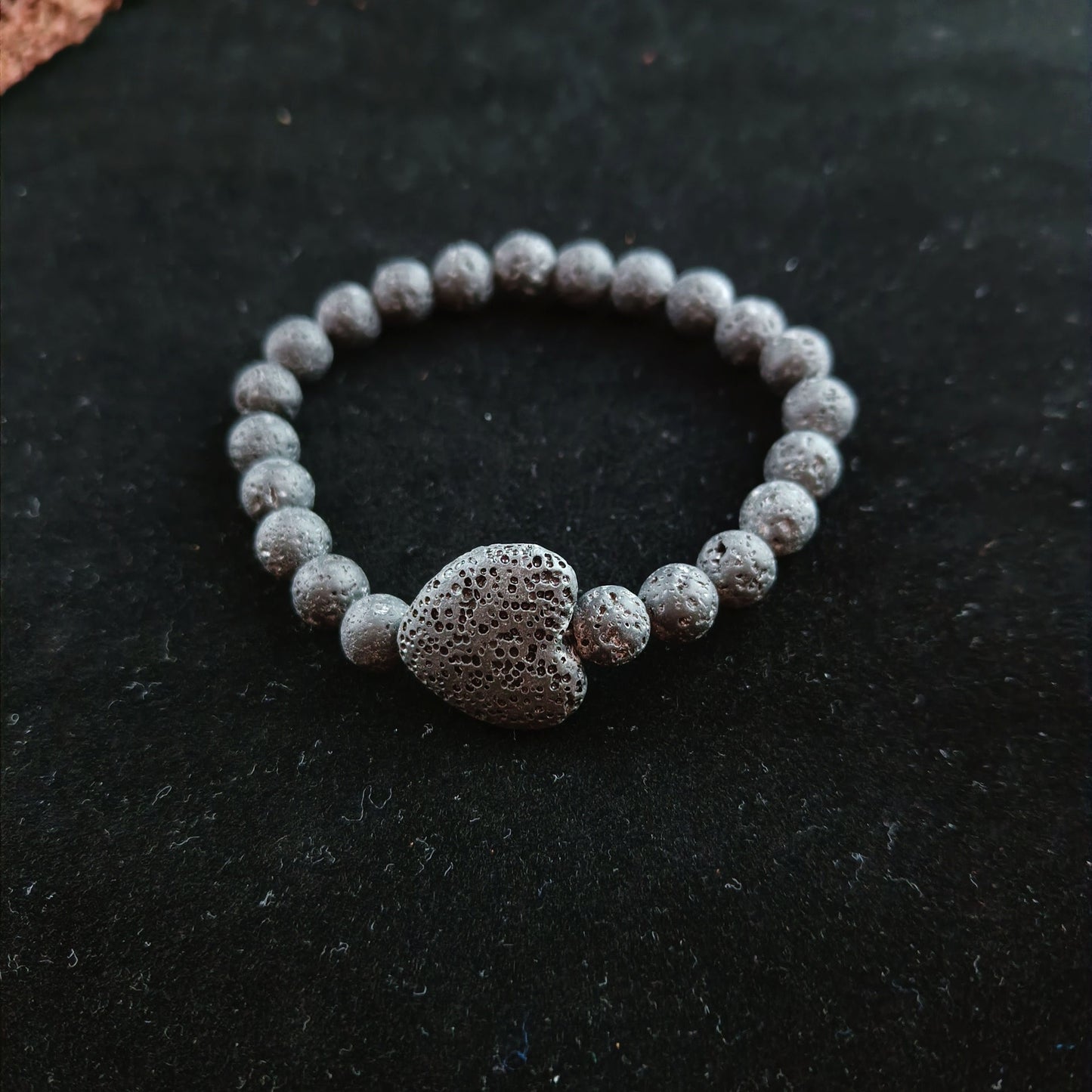 Large Lava Heart Bracelet