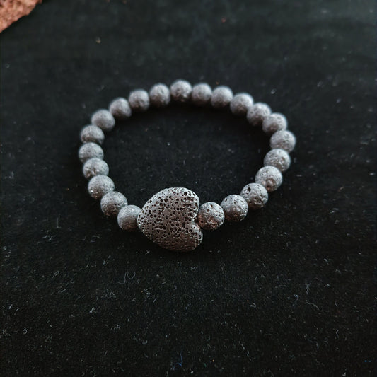 Large Lava Heart Bracelet