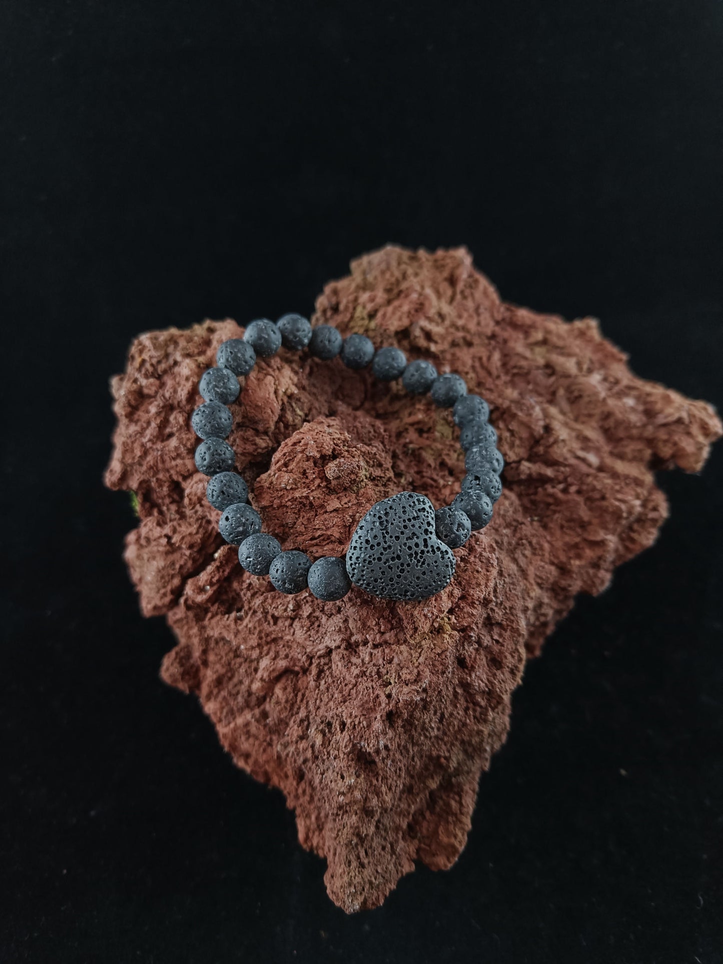 Large Lava Heart Bracelet