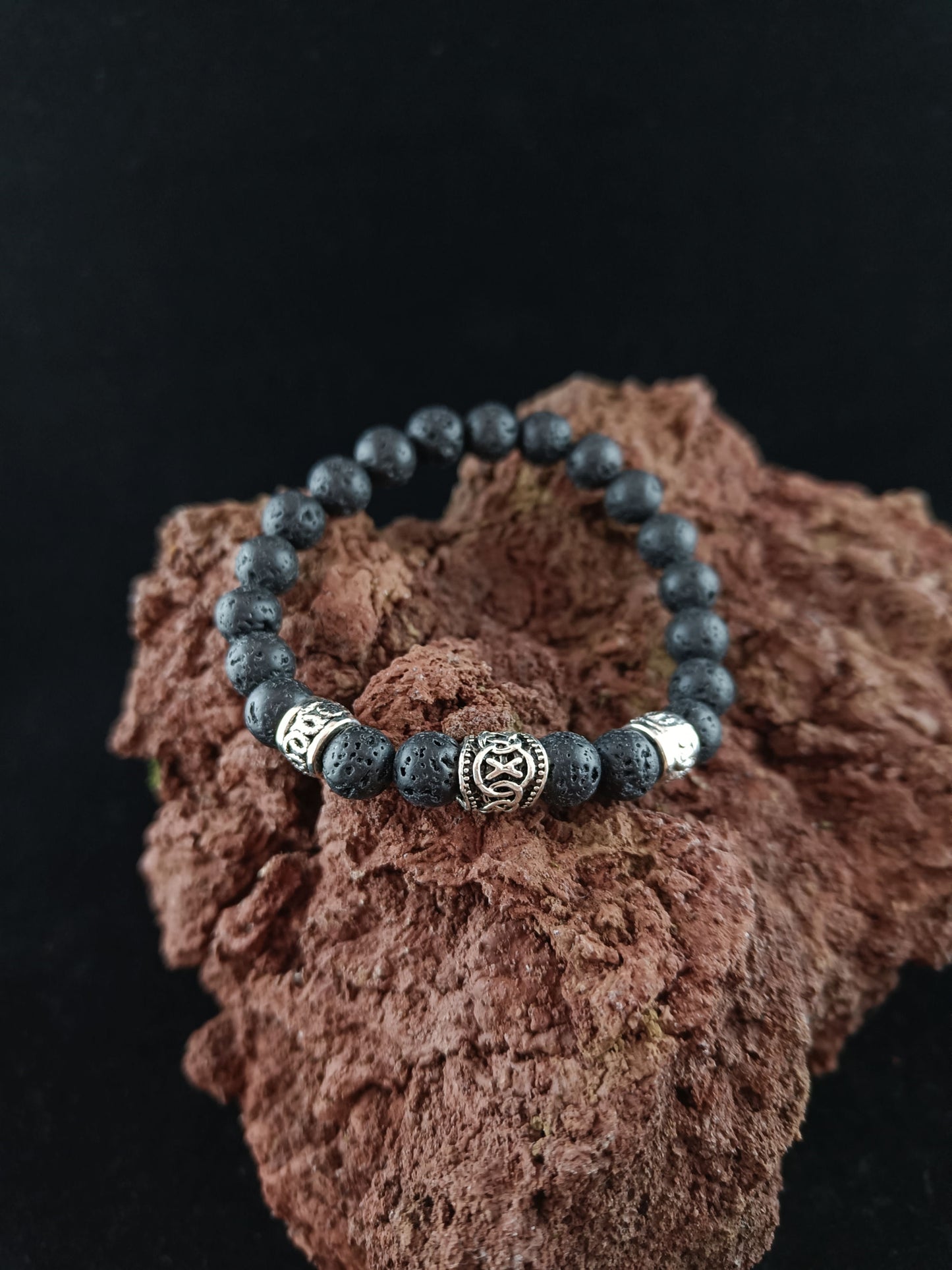 Rune Lava Bracelet