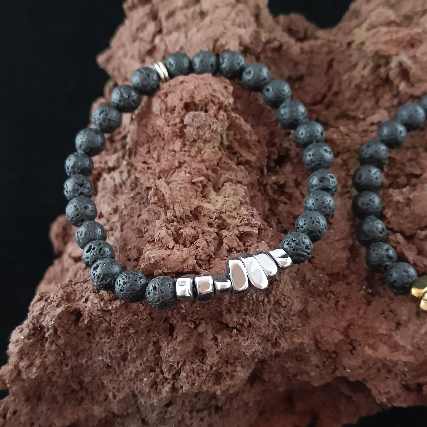 Gold - Silver - Shards Lava Bracelets
