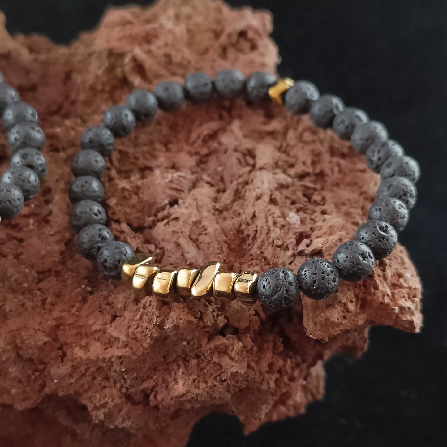 Gold - Silver - Shards Lava Bracelets