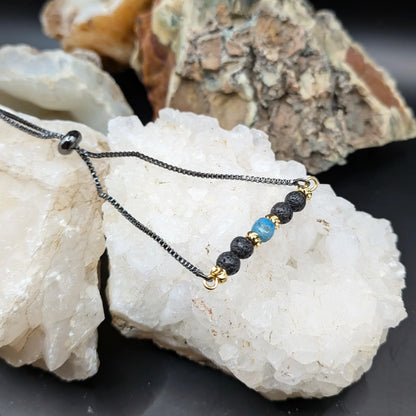 Black Lava and Gemstone Bracelets