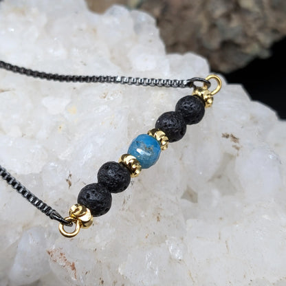 Black Lava and Gemstone Bracelets