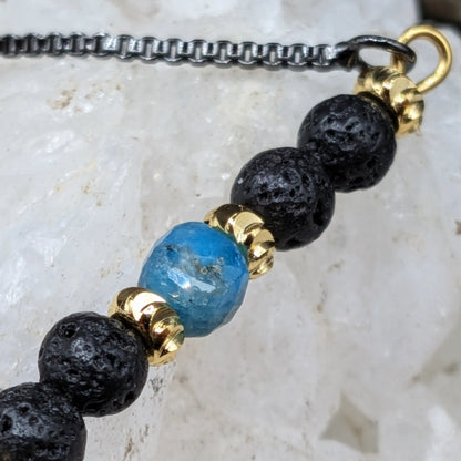 Black Lava and Gemstone Bracelets