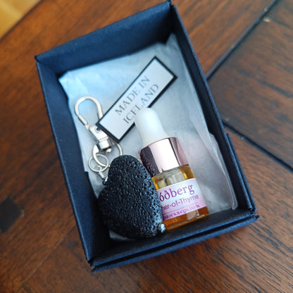 Heart Aroma - Essential Oil and Lava Heart Diffuser Set