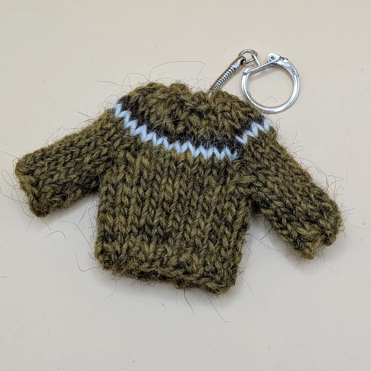 Lopapeysa - Icelandic Wool Sweater keychains - Icelandic handknitted lopapeysa from Icelandic sheep's wool