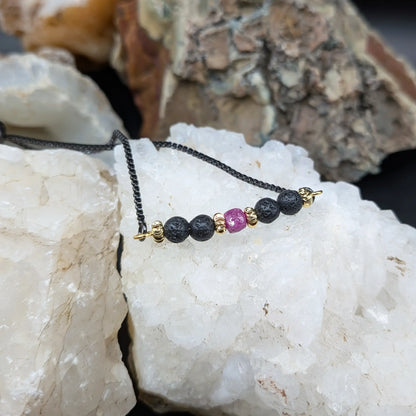 Black Lava and Gemstone Bracelets