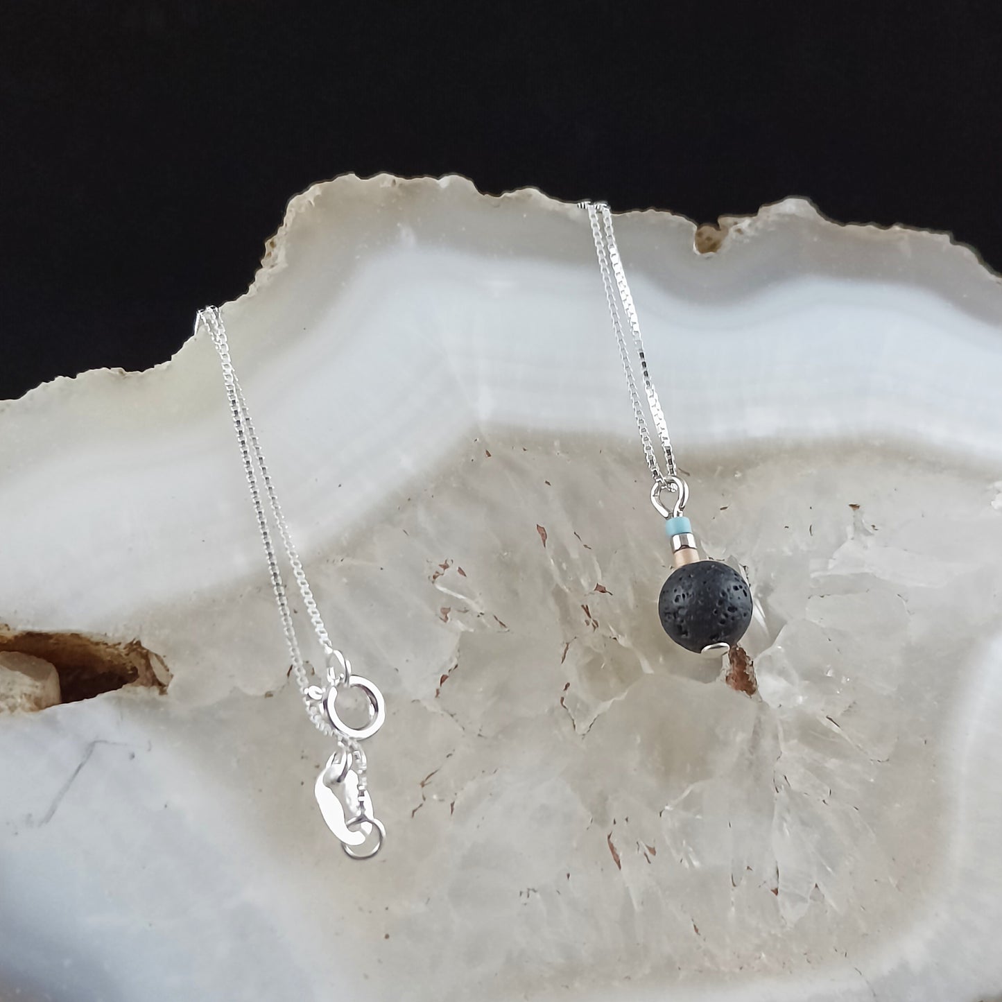 Lava Rock Reykjavik - Sterling Silver Lava Stone Jewelry Set