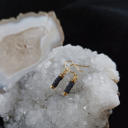 LavaRockReykjavik - Golden Rhodonite Stone Bracelet & Earrings Set