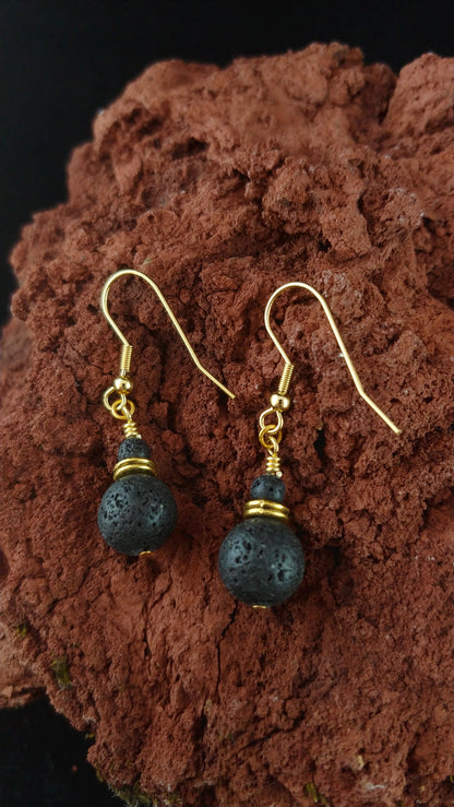 Golden Lava Earrings