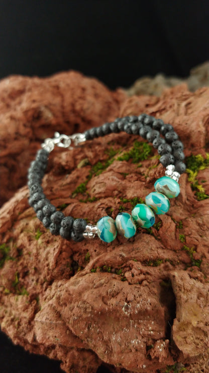 Turquoise Picasso Lava Bracelet