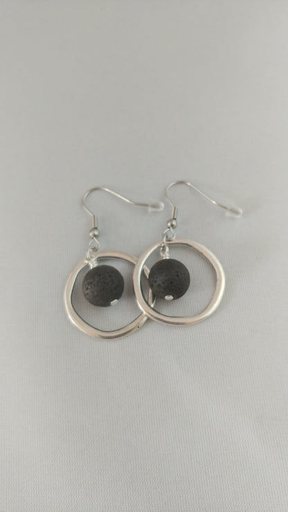 Circle Lava Set with Circle Earrings and Circle Necklace