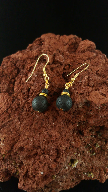 Golden Lava Earrings