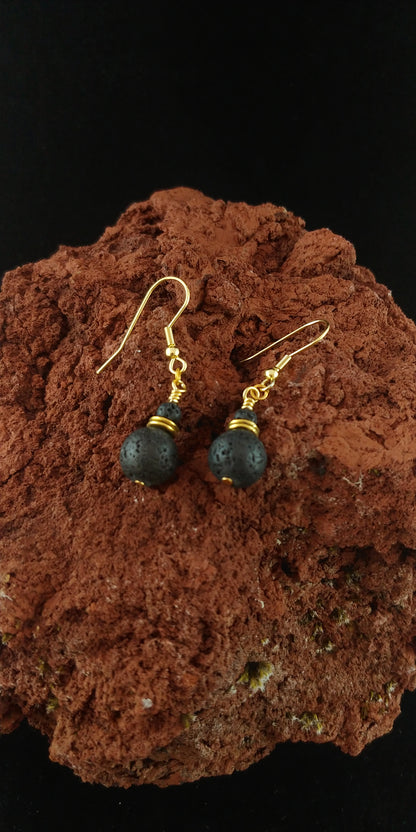 Golden Lava Earrings