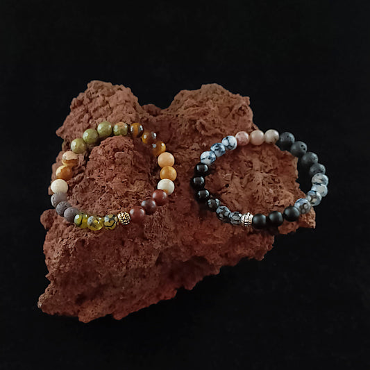 Multicolored Lava Bracelets