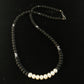 Long Natural Water Pearl Lava Necklace