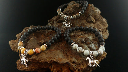 Icelandic Horse Lava Bracelets