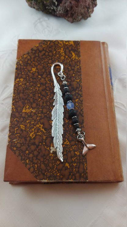 Lava Stone and Charm Bookmarks - 4 types of charms: Heart || Iceland || Whale Tail || Horse