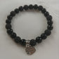 Lava and Onyx Bracelet with Iceland Charm - 2 types