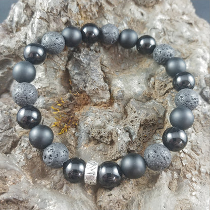 Lava and Onyx Bracelet