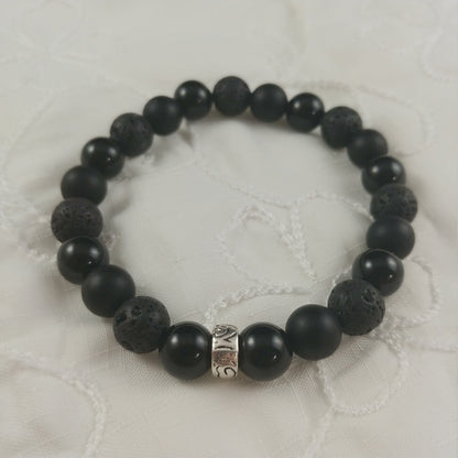 Lava and Onyx Bracelet