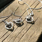 Heart set - A set with Lava Earrings and Lava Necklace with Heart Pendant