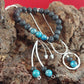 The Iceland Glacier Set || A Set of Blue Natural Apatite Jewelry || Necklace - Bracelet and Earrings