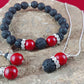Volcano Fire Set - A Set of Volcano Jewelry || Necklace - Bracelet and Earrings