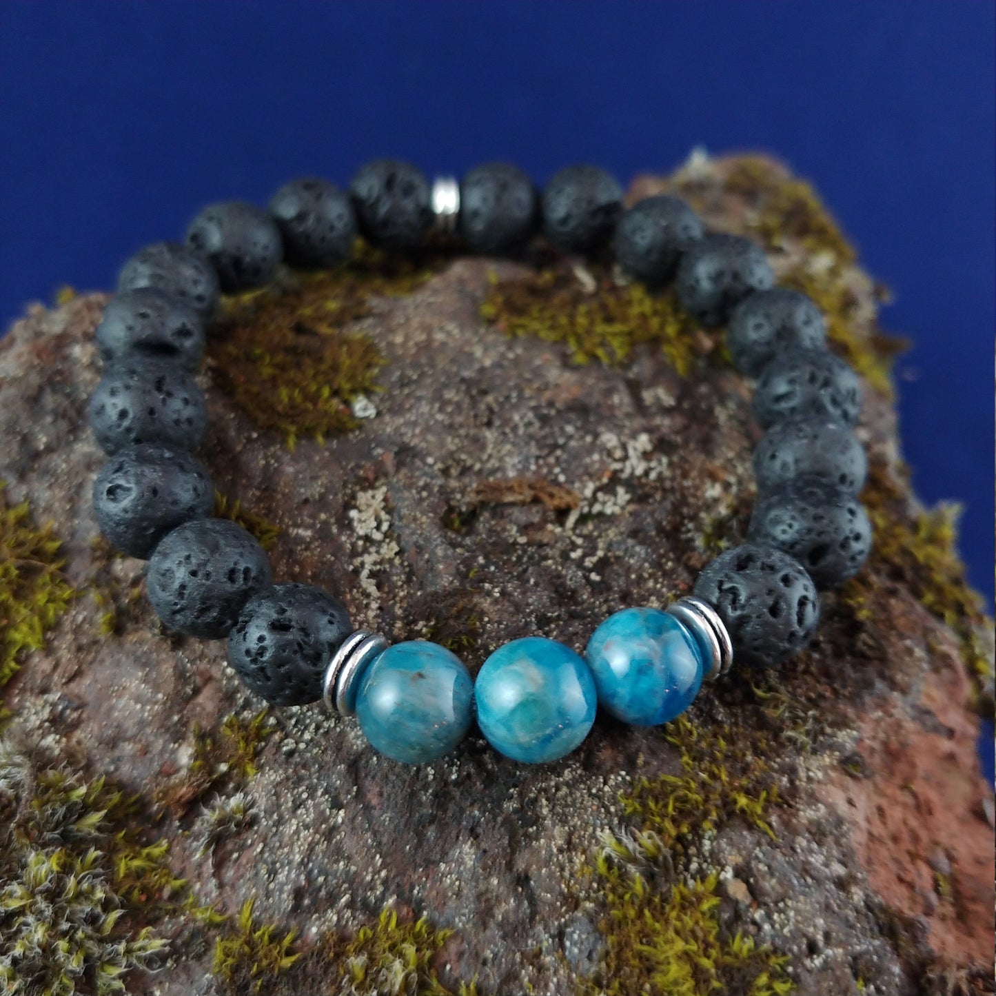 The Iceland Glacier Set || A Set of Blue Natural Apatite Jewelry || Necklace - Bracelet and Earrings