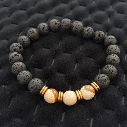 Natural Picture Jasper Lava Bracelet