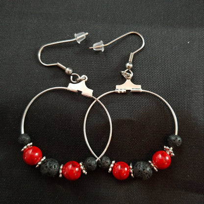 Volcano Lava Hoop Earrings