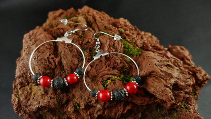 Volcano Lava Hoop Earrings