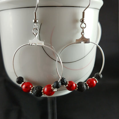 Volcano Lava Hoop Earrings