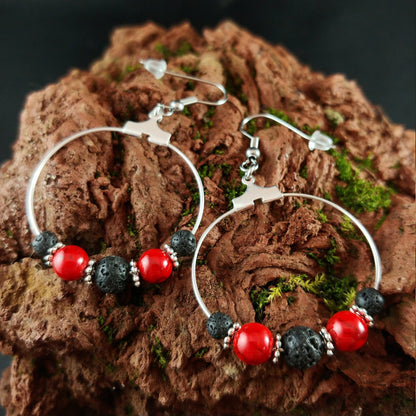 Volcano Lava Hoop Earrings