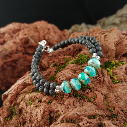 Turquoise Picasso Lava Bracelet