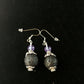 Crystal and Lava Rock Statement Earrings